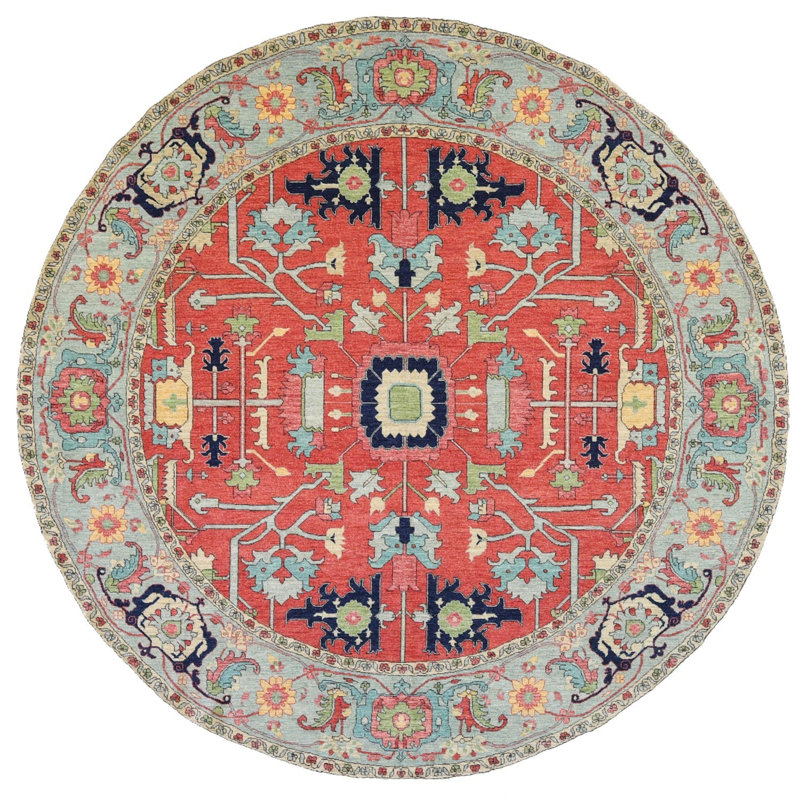 Tapis unique rond 10 pi x 10 pi Mazar