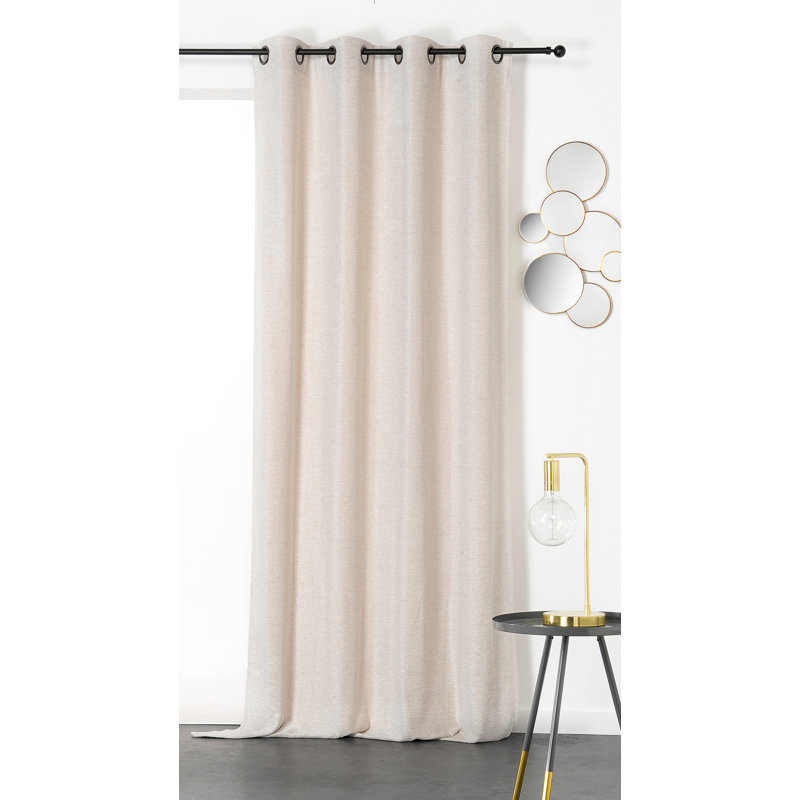 Gianvittorio Room Darkening Curtain Single Panel, Natural