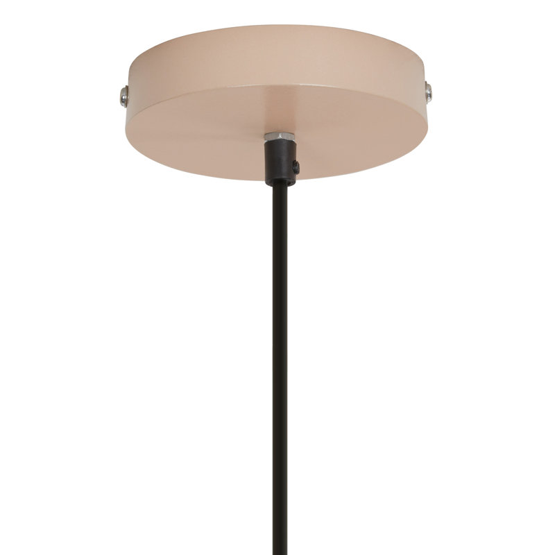 Ellisburg 18.5'' W 1-Light Metal and Cane Transitional Pendant