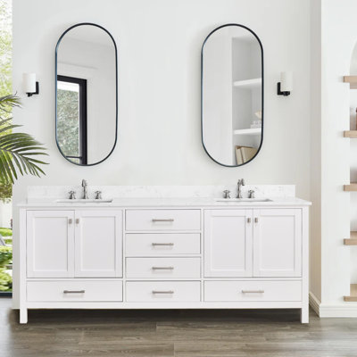 84-inch Bathroom Vanity With Engineered Stone Top