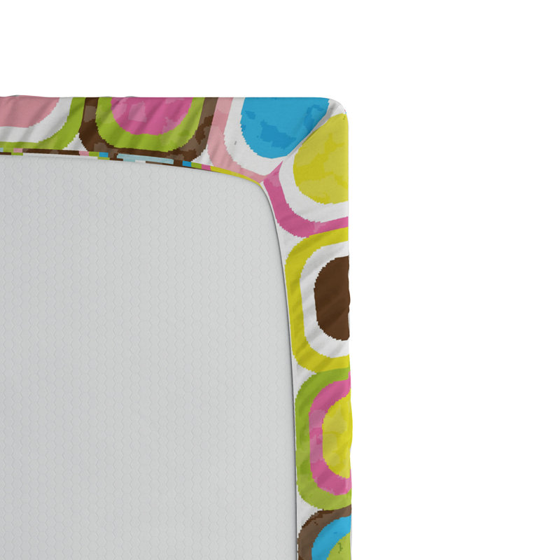 Microfiber Geometric Fitted Sheet, Queen Fitted Sheet