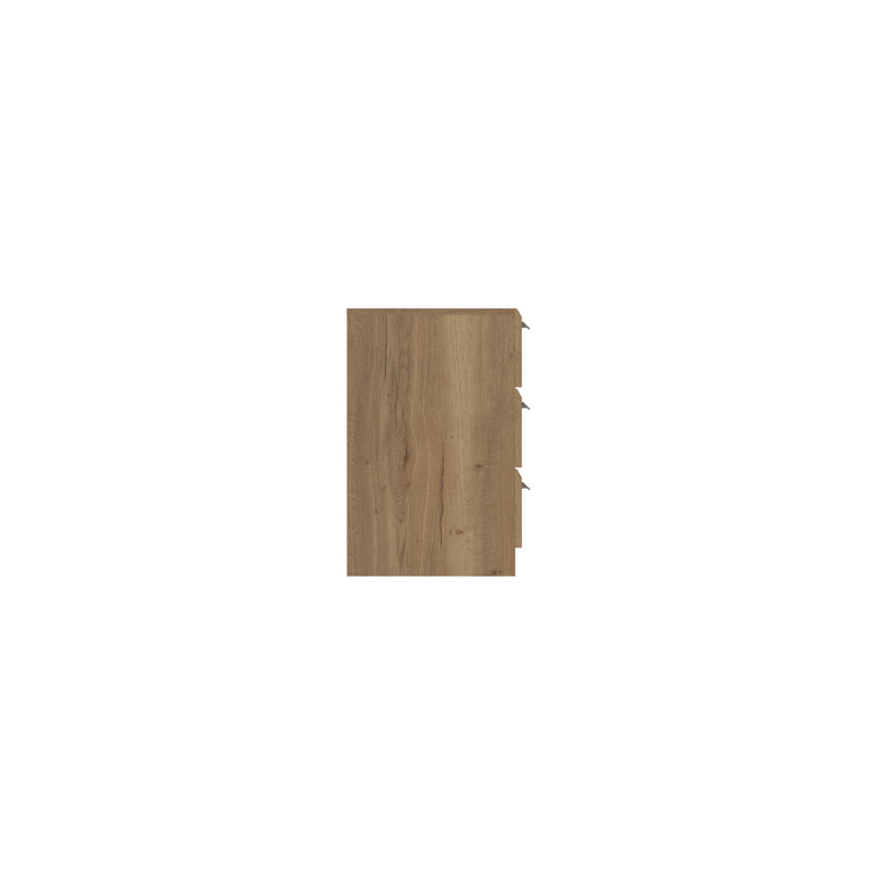 Harvey-Lee 38cm W Manufactured Wood Bedside Table, Natural Rustic Oak