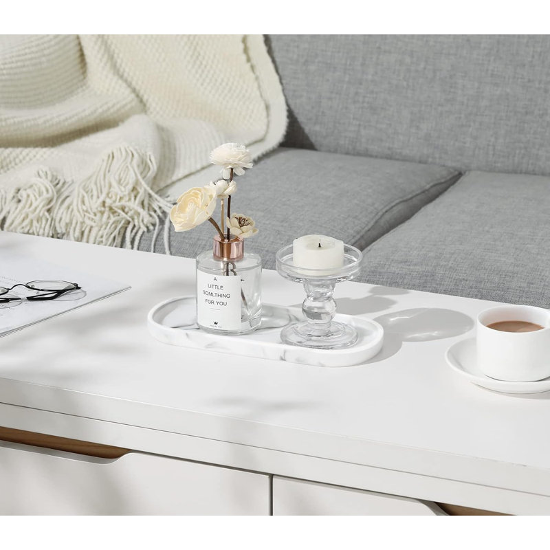 Tray, Marble White