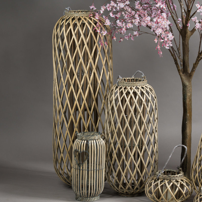 Mamta Wood Tabletop Lantern, 70cm H x 29cm W  x 29cm D