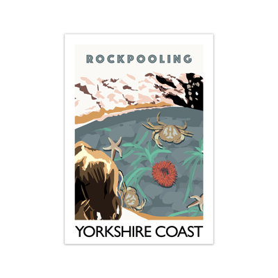 Rockpooling Yorkshire Coast by Richard O'Neill - Print