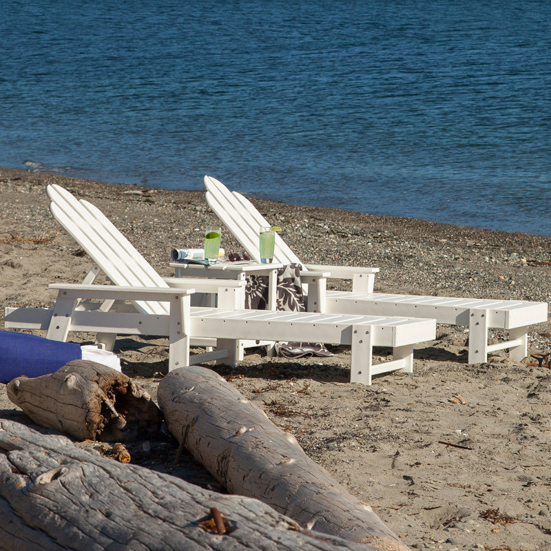POLYWOOD Long Island Chaise 3-Piece Set, White