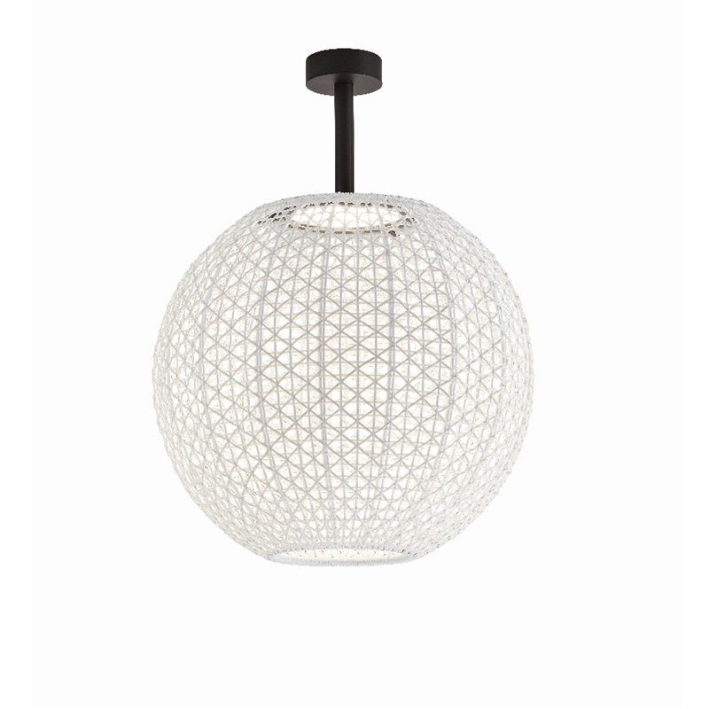 Nans LED Semi Flush Mount, Beige