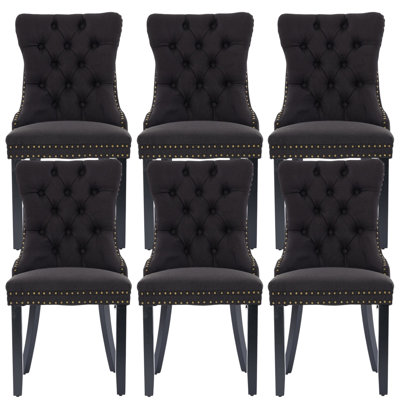 Almerinda Tufted Flax Upholstered Back Dining Chair
