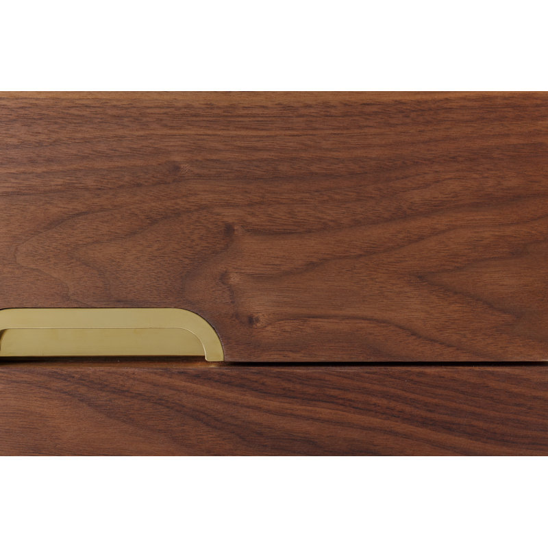 Simple 8 - Drawer Solid Wood Dresser, Walnut
