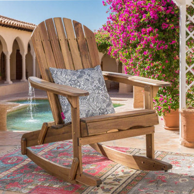 Adirondack Rocking Chair - Comfortable Outdoor Seating For Patio & Garden