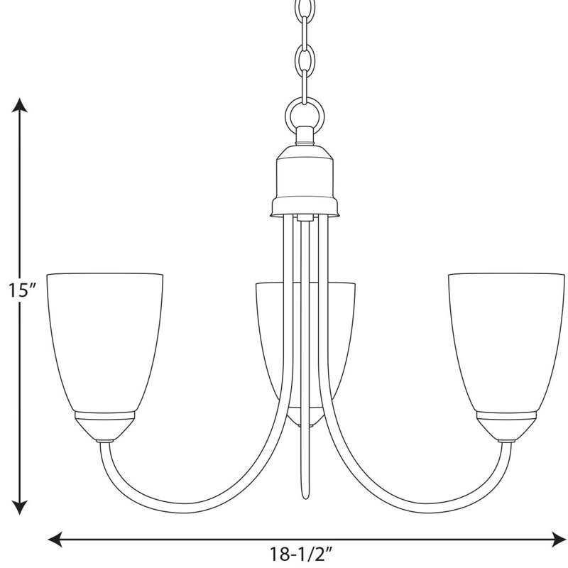 Carilynn 3 - Light Dimmable Classic / Traditional Chandelier, Antique Bronze