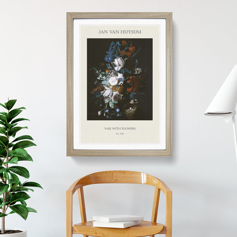 Still Life with Flowers Vol.12 1 Piece Single Picture Frame Wall Art, 36cm H x 27cm W x 2cm D, Oak Framed