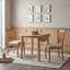 Ensemble de salle à manger rond 3 pièces avec abattants, 2 chaises rembourrées à dossier à lattes et table extensible pour petits appartements