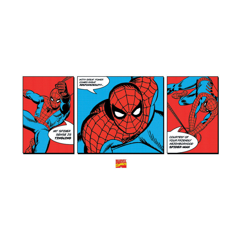 Spider-Man Triptych Graphic Art Print, Paper