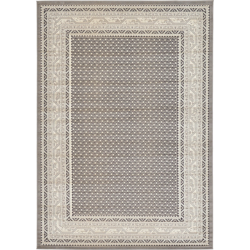Swinson Geometric Area Rug, Rectangle 7'1" x 10', Gray