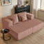 Canapé-lit de 82,7 po avec matelas double, canapé-lit rembourré en velours côtelé avec 4 coussins décoratifs et large accoudoir pour le salon, l'appartement, aucun assemblage requis-40501345