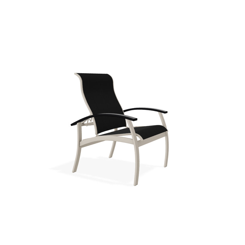 Chaise de patio Askar, Noir 5D Sunbrella®, Noir, Désert texturé