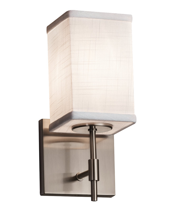 Favela LED Armed Sconce, Brushed Nickel, White