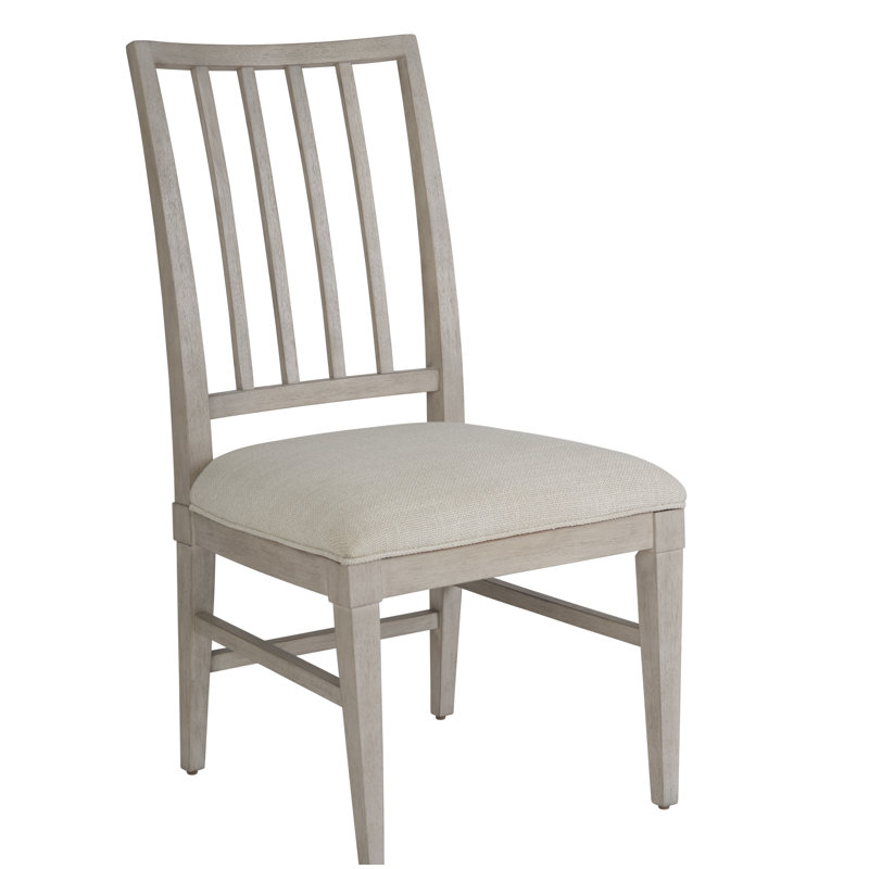 Coalesce Solid Wood Slat Back Side Chair, Gray