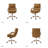 Pell Swivel Tilting Leather Upholstered Office Chair with Adjustable Height-296613962