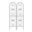2 Pack Metal Garden Trellis, 86.7" X 19.7" Rustproof Trellis, Flower Support For Climbing Plants Outdoor