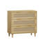 31.50"3-Drawers Rattan Storage Cabinet Rattan Drawer
