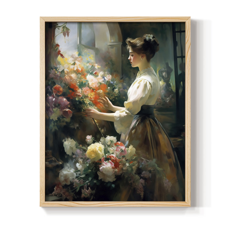Reproduction encadrée WOMEN Series CDxxv - bois massif, H 11 po x l 9 po, Naturel