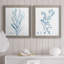Antique Botanical In Blue I - ensemble de 2 peintures sur toile encadrées-513733314-513733343