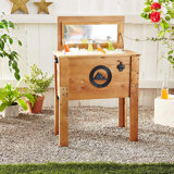 Backyard Expressions 45 Quarts Serving Station / Cart Cooler in Brown