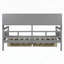 Lit de jour simple polyvalent avec tablettes et tiroirs pour la détente et le rangement-552328459
