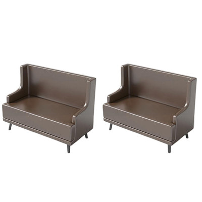 Casual restaurant Bistro Cafe bar Minimalist bench Faux Leather Upholstered Bench
