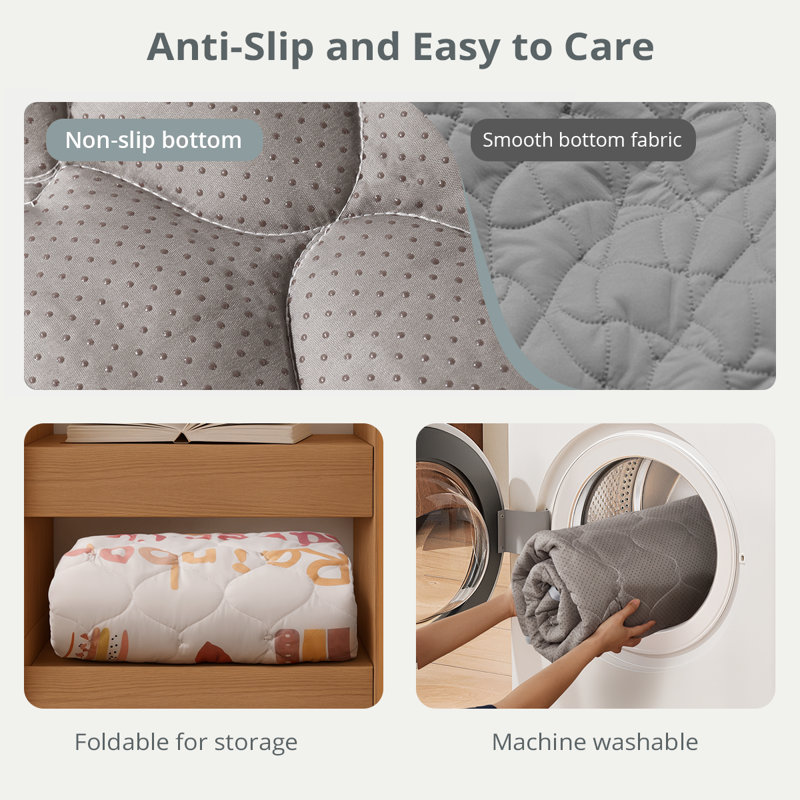 Tapis de jeu pour bébé pour bébé, tapis de parc 50 x 50, tapis de rampe une pièce en mousse plus épaisse pour bébés, tout-petits et bébés, tapis de jeu antidérapant