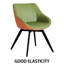 Multi-fonctionnel 3 pièces: table de salle à manger ronde tulipe de couleur noyer 31,5 po et 2 chaises ergonomiques en cuir artificiel, 4 personnes, assise confortable, base, coussin épais facile à installer,-118929365