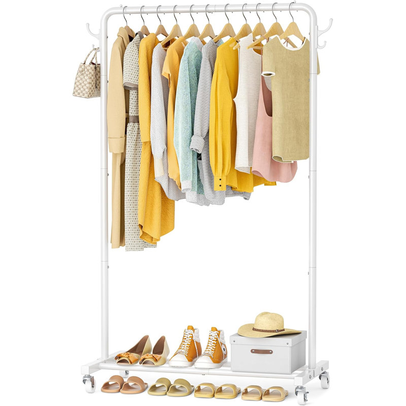 80cm Rolling Clothing Rack, White