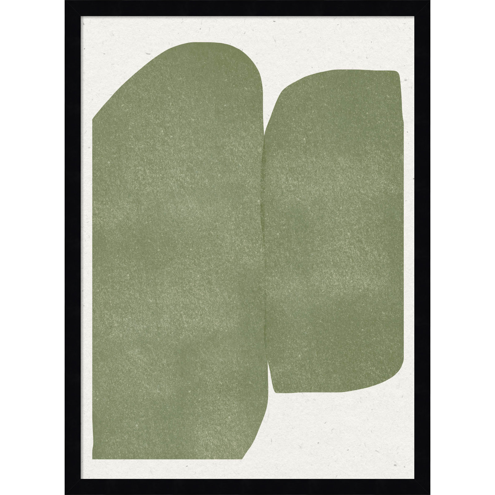 Green Paper Cut Modern by The MIUUS STUDIO Wood Framed Wall Art Print, 25" H x 19" W, Black