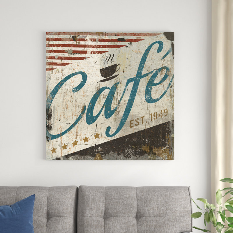 Enseigne de café rétro, H 36 po x l 36 po