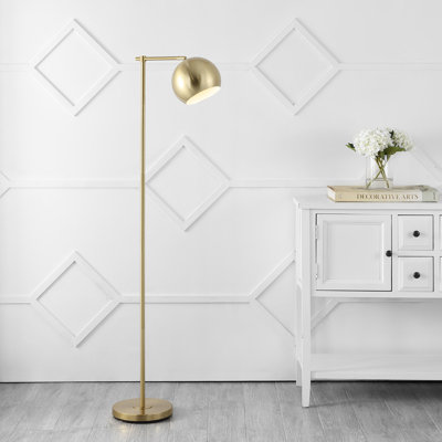 Lampe sur pied DEL contemporaine 58,5 "avec abat-jour en métal Eva