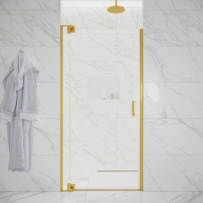  Flex X 33 - 36 x 72" Frameless Pivot Shower Door 3/8" and 5/16" Flex X Duo Clear Tempered Glass