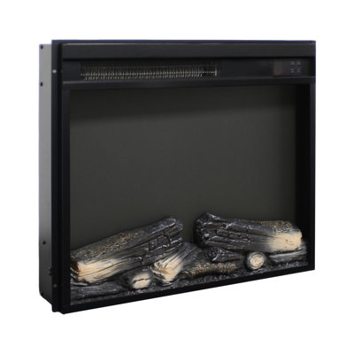 Electric Fireplace Insert 23 Inch Ultra Thin Heater Log Realistic Flame Remote Control Timer Overheating Protection /Ul 1400W Heat 5000 'S Per Hour 11 Temperature Settings 50000 Hours Led Source 4