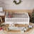 Twin Size Solid Wood Platform Bed With Guardrails,Convertible Twin Beds-1075176224