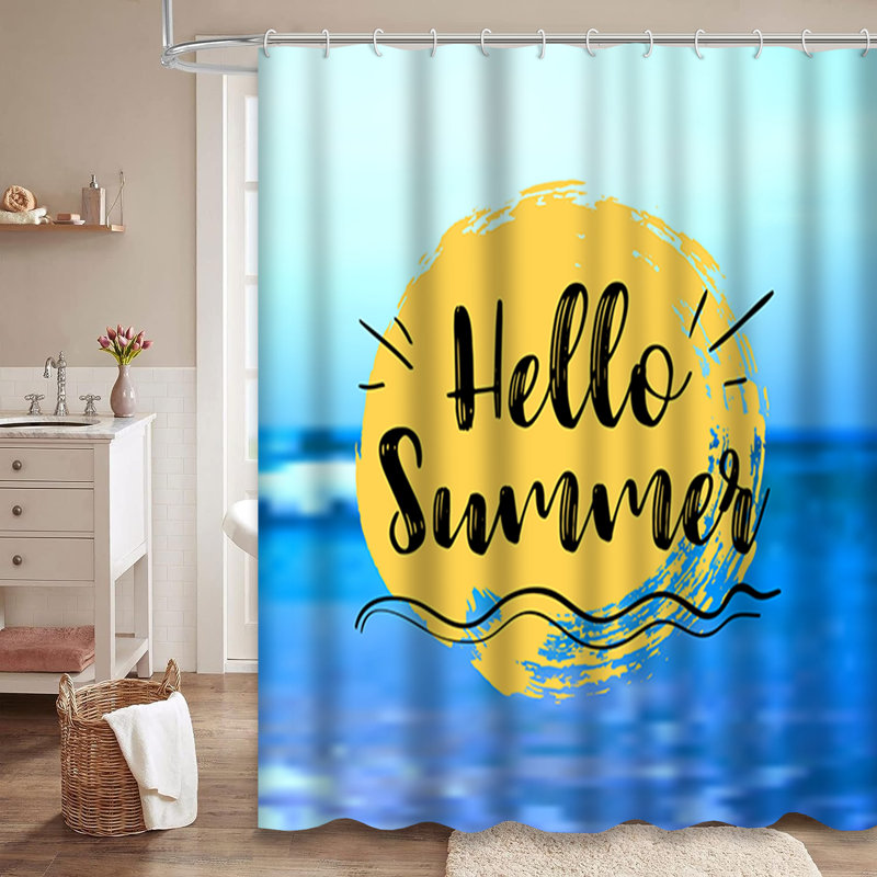 Rideau de douche Hello Summer, L 72 po x l 84 po