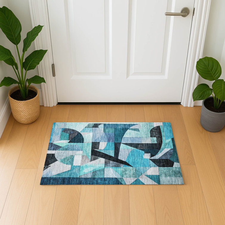 Premium Machine Washable Lubbers AMF1757 Abstract Rug
