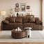 Coussin de canapé modulaire en cuir véritable Coffee-108573263-108573264