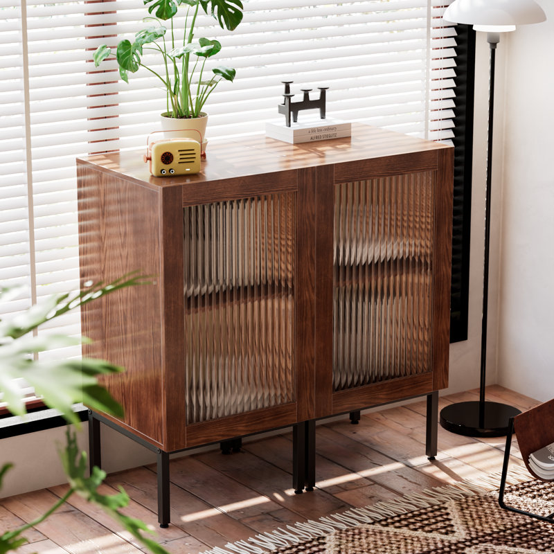 Ensemble de tables de bout Modern Wood, Noyer