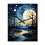 Indigo Intrigue Water Stream - Horloge murale vélo-1814052347