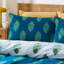 Peacock Feather Cotton Animal Print Duvet Cover Set with Pillowcases-117212627