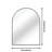 24X32 Inch Black Metal Framed Arched Bathrrom Mirror For Wall.-834637036-817369998