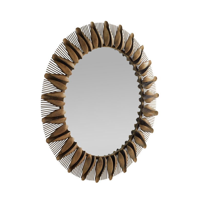 Goldie Round Iron Mirror