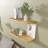 Zuzia 2 Piece Free Form Cedar Floating Shelf-666765352