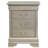 Louis Phillipe Nightstand with 3 Drawer Wood Nightstand Silver Champagne Finish-166158848